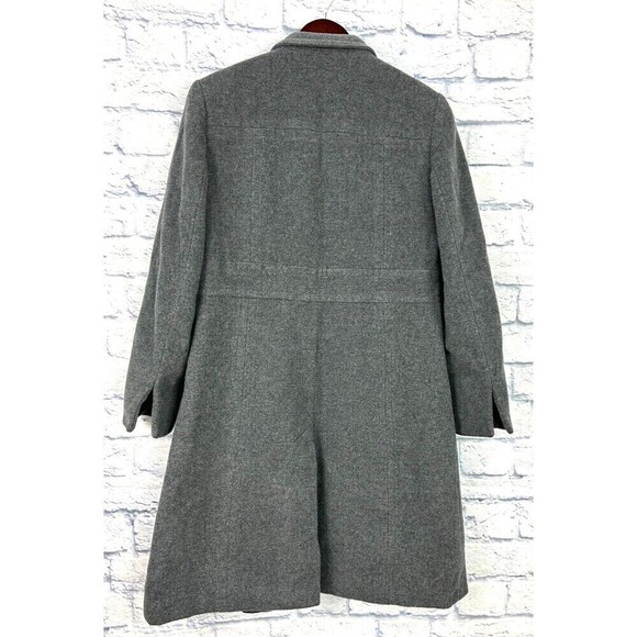 L L Collezioni Women Sz 6 Gray Wool Cashmere Blend Coat Long Sleeves Button Up - Picture 4 of 9